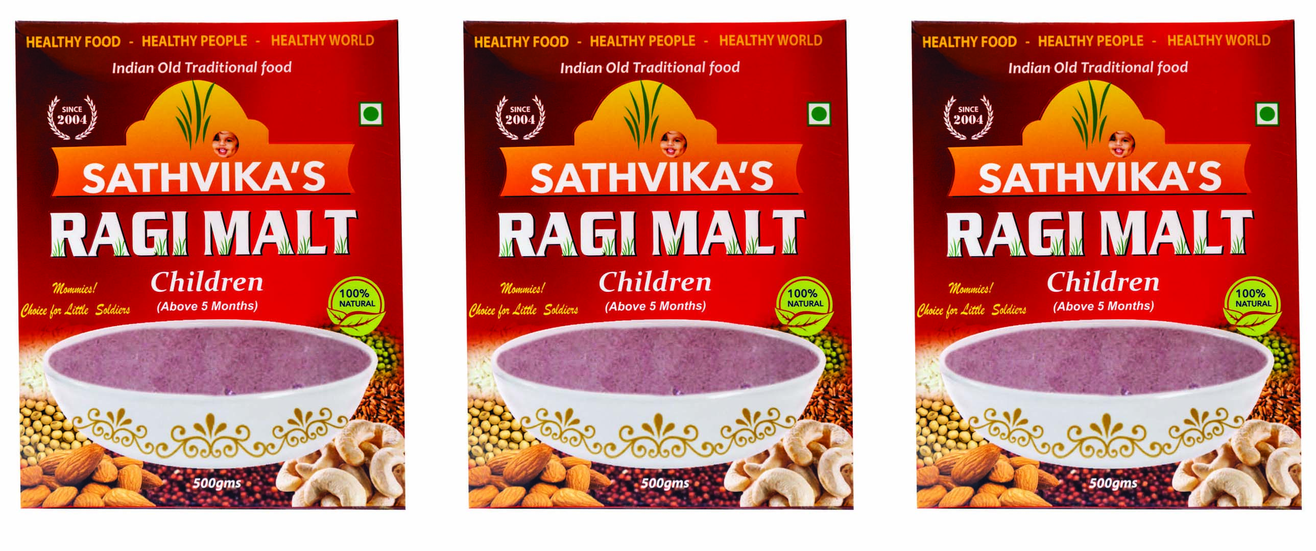 Ragi Malt Children (500 grams) Pack Of 3.